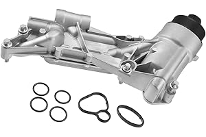 INFINAUTO 93186324 Engine Oil Cooler Oil Filter Housing Adapter Assembly with Gaskets for Chevrolet Aveo for Chevrolet Cruze 