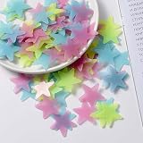 100Pcs Stars Glow in the Dark Wall Stickers 3cm Fluorescent Plastic view 6