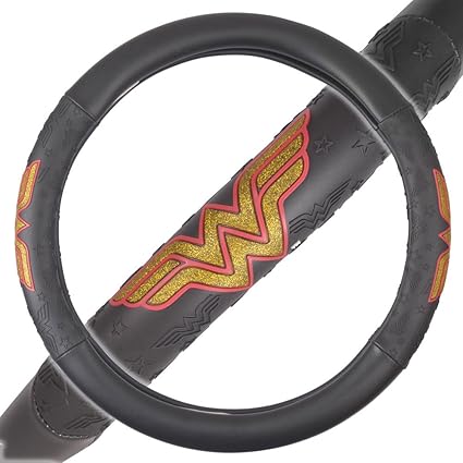 Bdk Dc Comics Wonder Woman Steering Wheel Cover W Symbol On Synthetic Leather