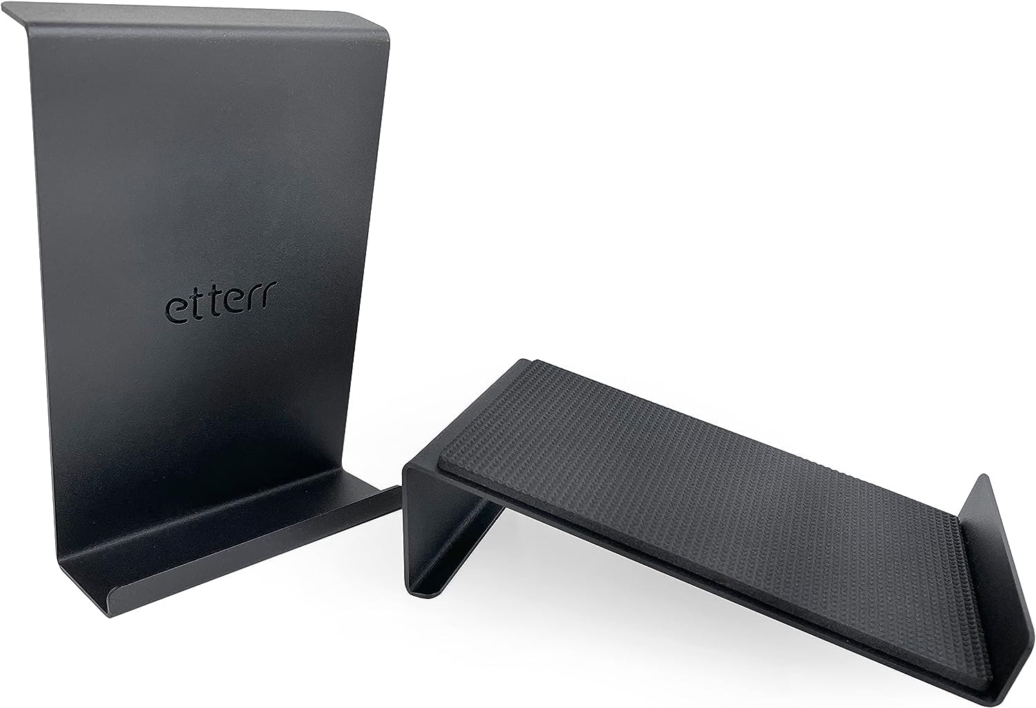 etterr | Pack of 2 Desktop Speaker Stands | 100% Steel | Made in Europe | Speaker Stand | Speaker Stands Desk | Surround Sound Speaker Stands | Studio Monitor Stands | Desk Speaker Stands