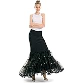 Women's Mermaid Fishtail Crinoline Petticoat Floor Length Wedding Underskirt Trumpet Crinoline for Mermaid Wedding Dress