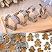 Christmas Cookie Cutters Set 12 Pieces Stainless Steel Cookie Cutter Set for Baking -Gingerbread Men,Christmas Tree,Snowflake, Candy Cane, Stocking,Mitten