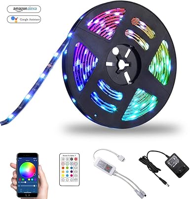 Wifi Tira Led Tira Iluminacion Inteligente Rgb 5m Bawoo 150 Led