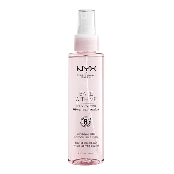 NYX PROFESSIONAL MAKEUP BARE WITH ME MULTITASKING FACE PRIMER & MAKEUP SETTING SPRAY, HYDRATING FACE MIST FOR UP TO 8HR WEAR, LONG-LASTING, VEGAN FORMULA