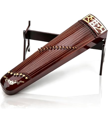 Miniature Guzheng Wooden Musical Instrument Model with Gift Box