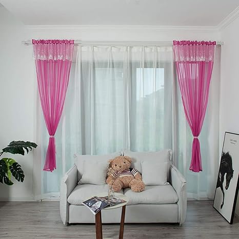 Amazon Com Embroidered Sheer Curtains For Living Room 63 Inch Long Geometric Leaf Embroidery Voile Window Curtains Rod Pocket Bedroom Window Treatment 3 2x6 4 Ft 1panel Home Kitchen