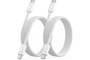 Quickeep USB C to USB C Cable 3FT 2 Pack, Nylon Braided 60W iPhone 17 16 15 Charger Cord, Type C Charger Fast Charging, USBC to USBC Cable for iPhone 15 16 Pro Plus Pro Max/iPad Pro/Air