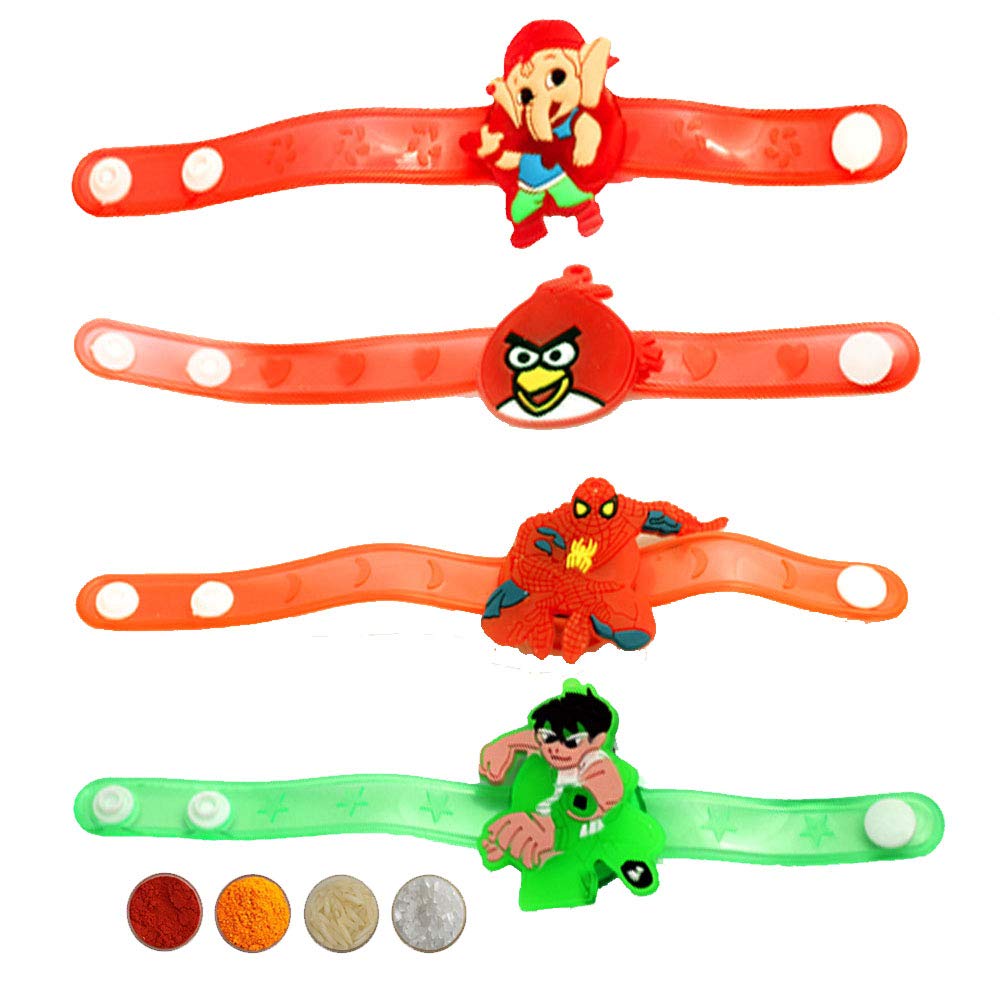 grasme cartoon characters led light bracelets rakhi gifts for kids (motu patlu)