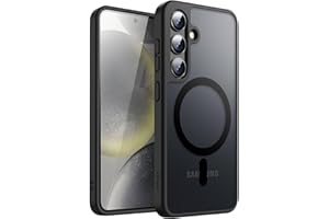 JETech Magnetic Case for Samsung Galaxy S24 5G, Compatible with MagSafe, Translucent Matte Back Shockproof Phone Cover (Black