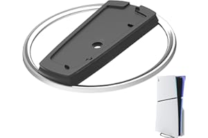 SWASEADA Vertical Stand for PS5/PS5 Pro/PS5 Slim Consoles, Black Vertical Console Brackets with Anti-Slip Pads, Space Saving Console-Stand, PS5 Accessories Base Part, Aluminium Alloy Bracket