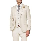 SPTALLFITJSV 3 Piece Suit Men Slim Fit Wedding Suits for Mens Elegant One Button Jacket Single Breasted Vest Pants Set
