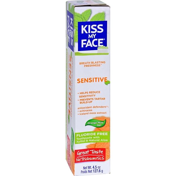 KISS MY FACE FLUORIDE FREE SENSITIVE TOOTHPASTE 4.5 OZ (PACK OF 2)