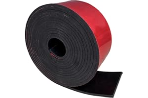 SALIMHIB Adhesive Rubber Strips 2" Wide x 1/8" Thick x 10' Long Neoprene Rubber Strips with Adhesive Backing Neoprene Rubber Sheets, Rolls & Strips for Matting Padding, Insulation Cushion DIY Gaskets