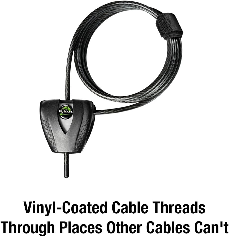 Master Lock 8417D Python Keyed Cable Lock, 6 Ft. Long, Black - Game Camera - 