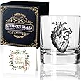 AGMdesign Human Heart Anatomy Whiskey Glass - Unique Gift for Physician, Nurse, Neighbor, Coworker, Friend, Boss - Heart Drawing Art