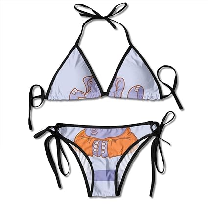 Women's Swimsuit Two Pieces Bikini Set? Cartoon Style Elephant Doing Yoga Ethnic Culture Religious Figure Spiritual?Swimwear 