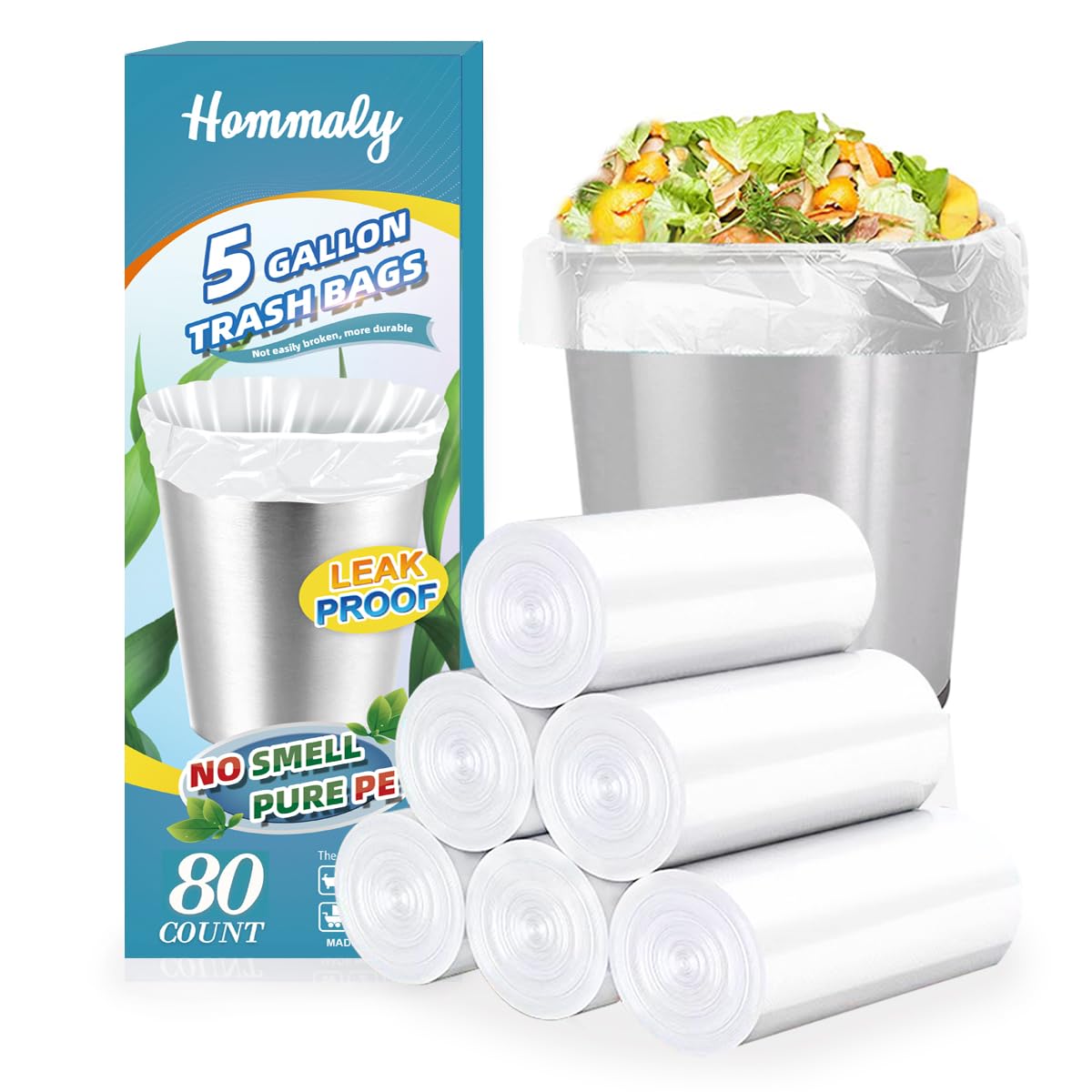 Photo 1 of ***2 ITEMS***BUNDLE***
ACT Kids Anticavity Fluoride Toothpaste 4.6 oz. Bubble Gum Blowout

5 Gallon 80pcs (Fit 4.5-5.3 Gal) Small Clear Trash Bags Strong Garbage Bags, 18-20 Liter Bathroom Trash Can Bin Liners, Unscented Plastic Bags for Office, Waste Bas