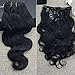 Clip In Human Hair Extensions Natural Black Curly Hair Extensions 7Pcs Curly Clip in Hair Extensions Human Hair for Black Women