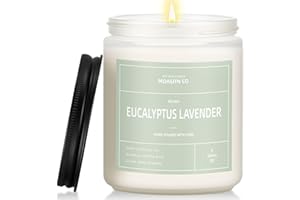 Eucalyptus Lavender Candle for Home Scented| Natural Soy Non Toxic Candles| Long Clean Burning Aromatheraphy Jar Candel| Wome