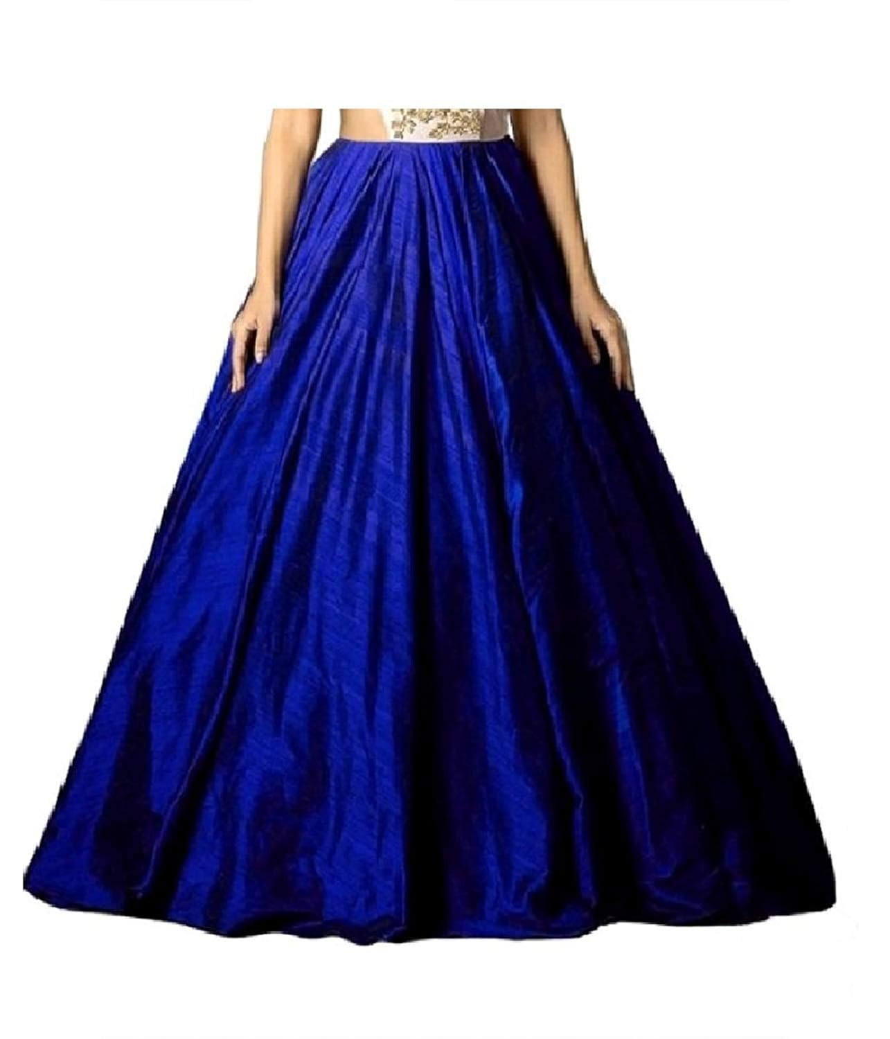 shringaar fashion women's bangalore silk gown (sk1022, blue, free size)