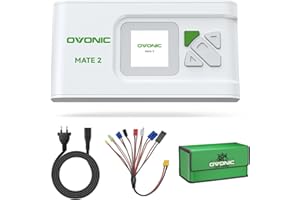 OVONIC Mate2 LiPo Balance Charger, AC 200W 12A Smart RC Battery Charger for LiPo/Li-ion/LiHV/Life (2-6S) and NiMH (4-15S), White