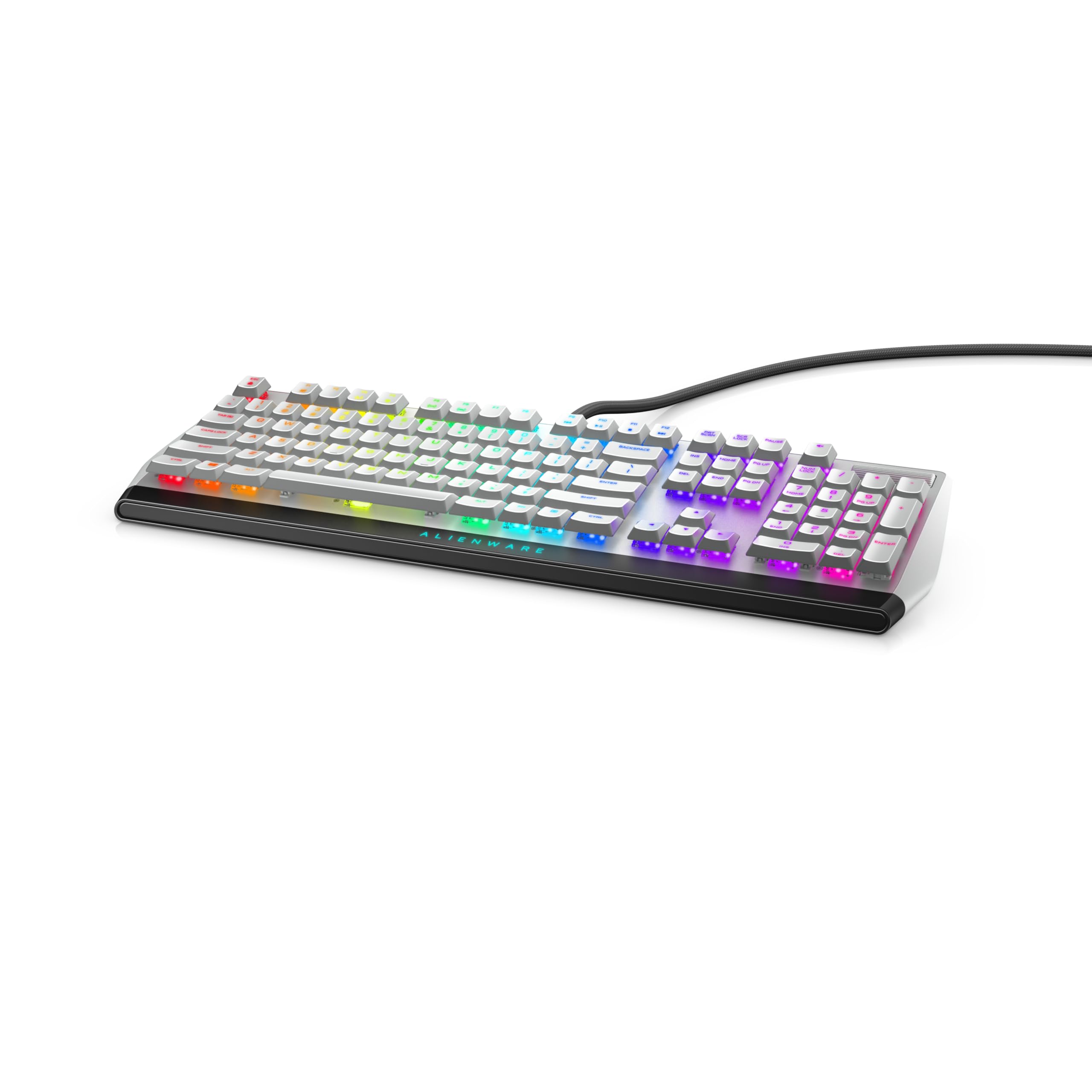 Photo 1 of Alienware Low-Profile RGB Gaming Keyboard AW510K Light, Alienfx Per Key RGB Lighting, Media Controls and USB Passthrough, Cherry MX Low Profile Red Switches, Lunar light