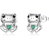 Flpruy 925 Sterling Silver Animals Stud Earrings for Women Horseshoe/Cow/Butterfly/Cat/Sloth/Koala/Axolotl/Hedgehog/Squirrel/Dragon/Labrador Earrings Jewelry Gift