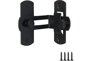 WAYDA Barn Door Lock, 90 Degree Right Stainless Steel Angle Door Latch Buckle for Doors and Windows