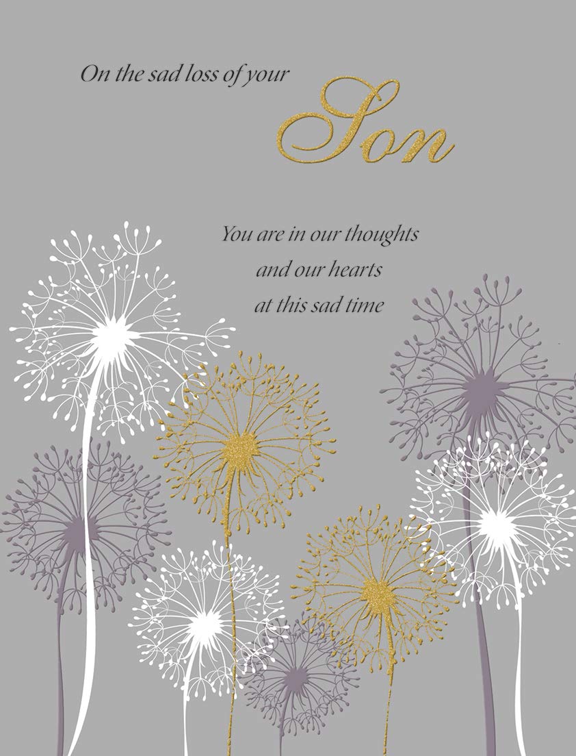 Regal Publishing Classic Symapthy Card Sad Loss of Your Son - 8 x 6 inches,Grey