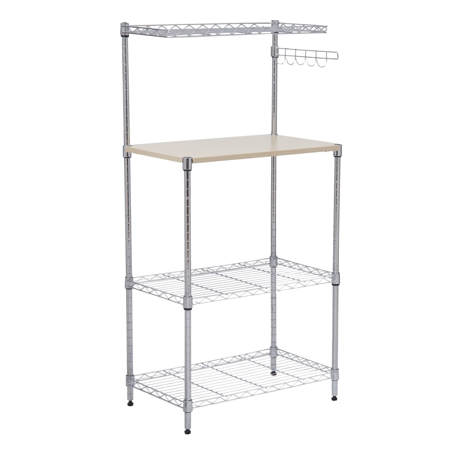 47in. Bakers Rack Kitchen Storage Stand with Cutting Board the