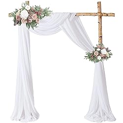 PARTISKY Wedding Arch Draping Fabric,2 Panels 18FT