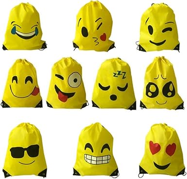 emoji drawstring bags
