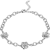 beautlace Rose Adjustable Bracelets Silver/Black Gun Plated Rose Link Flower Bangle Elegant Jewelry Gifts for Women