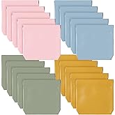 AOZUO 20 Pcs Lambskin Pocket Cosmetic Bag, Waterproof No Zipper Self-Closing Pouch Cute Leather Cosmetic Bag Portable Makeup Bag for Women Mini Travel Storage Headphones Jewelry