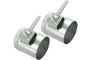 YOKIVE 6-inch HVAC Duct Manual Backdraft Damper, 2 Pcs Galvanized Iron Airflow Ducting