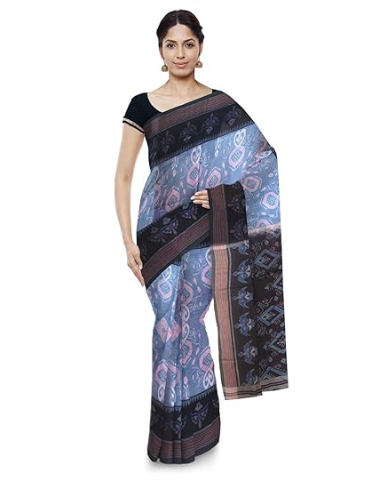 Odisha handloom Sambalpuri Handloom Womens Cotton Saree (Multi-Coloured)