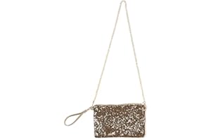 Caviotess Women Glitter Sequins Crossbody Shoulder Bag Evening Bag Purse Handbag Wrist Bag