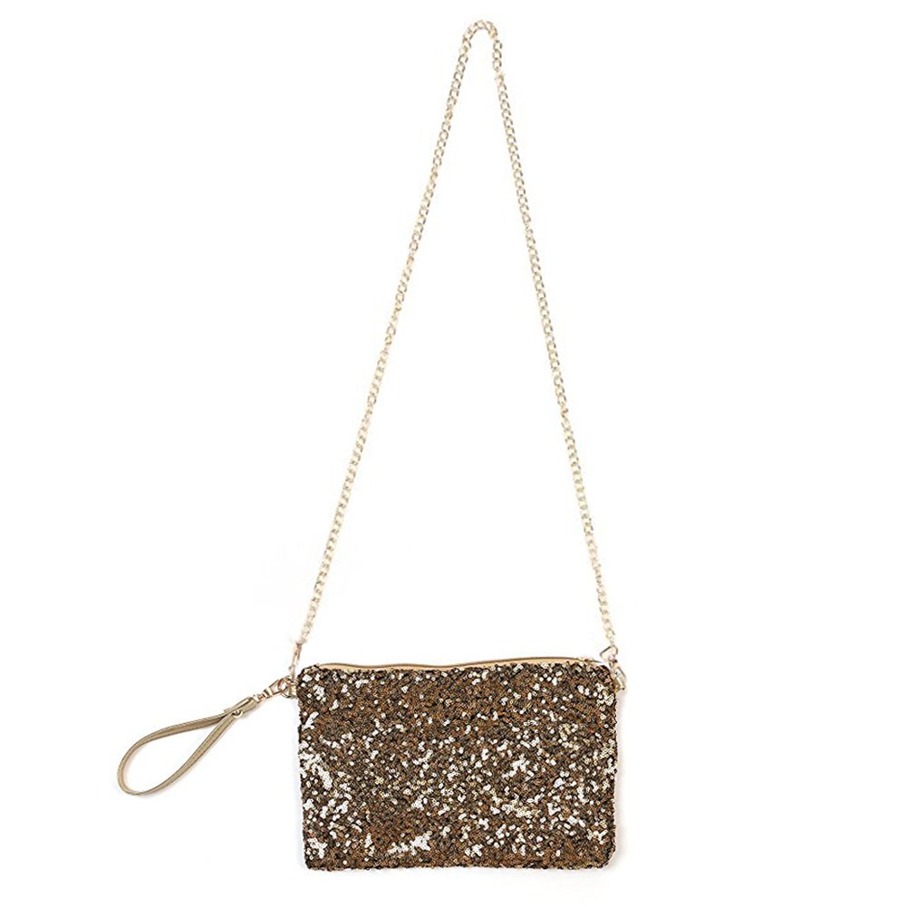 Caviotess Women Glitter Sequins Crossbody Shoulder