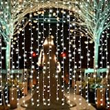 Curtain Lights, IMAGE 224 LED 117.6 IN 79.2 IN LED Lights String Fairy String Lights for Garden/Wedding/Party/Window/Home Decorative - Pure White
