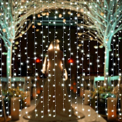Curtain Lights, IMAGE 224 LED 117.6 IN 79.2 IN LED Lights String Fairy String Lights for Garden/Wedding/Party/Window/Home Decorative - Pure White