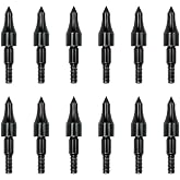 Qoaimu 100 Grain Archery Arrow Field Points Field Tips, High Precision 100 Grain Field Points, Screw-in Bullet Points for 5/16 Inch Arrows Broadheads for Recurve, Compound Bow Crossbow