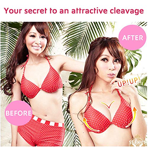 Waterproof Silicone Bra Insert V-Shaped Breast Enhancer Chest Enhancement Push Up Pads for Bra/Bikini, Skin - Thumbnail 4