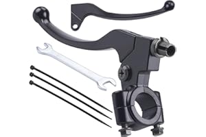 JINGKE 7/8" 22mm Universal Motorcycle Black Left Clutch Brake Handle Lever Perch for Honda XR80 XR100 CRF70 CRF80 CRF100 XR200 SSR 125cc Coolster Roketa Baja X-Treme Pit Dirt Motor Bike