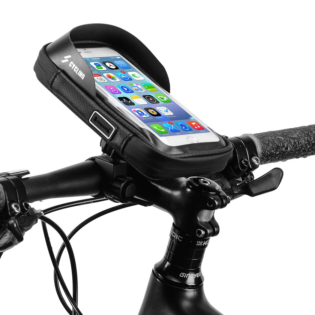VOANZO Bicycle bag, waterproof mobile phone stand bag, navigation bicycle riding equipment accessories before the bag (6.0 inches)