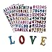 Bememo 6 Sheets Glitter Foam Stickers Alphabet Letter Stickers Number Stickers Self Adhesive Stickers for Art DIY Decoration, 7 Colors Random, 248 Pieces Totally