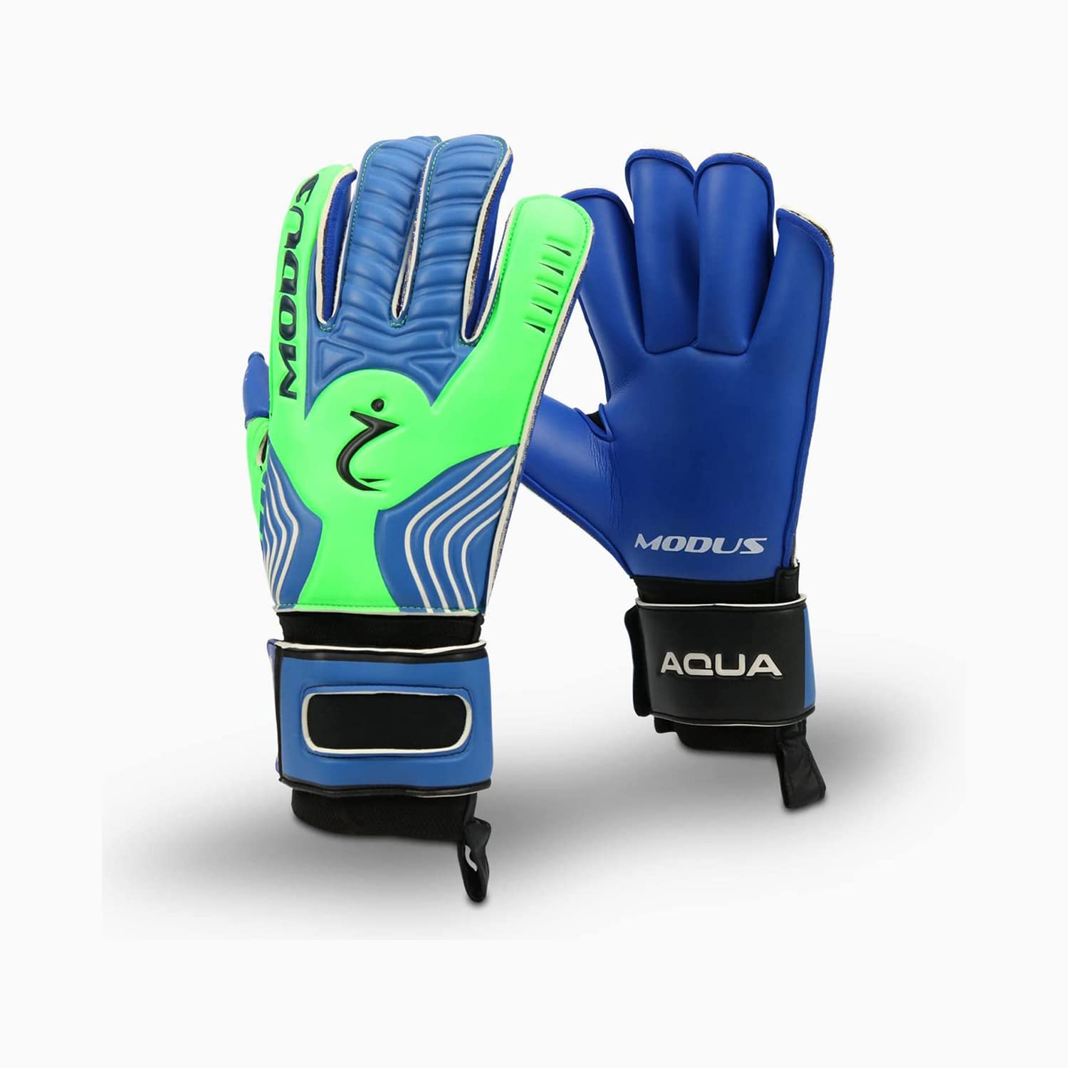 Modus Aqua Goalkeeper Gloves-Size 10, Lightweight Build, Elasticised, Mesh Backhand so Every Movement Feels Natural, Great Grip & Comfort