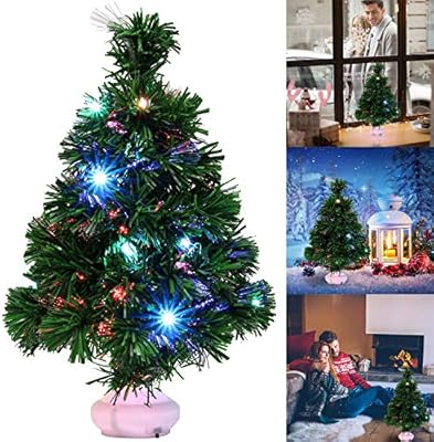 Decorazioni Natalizie Bar.Fascigirl Piccolo Albero Verde Di Natale Con Scrivania Led Colorata Per La Decorazione Di Bar Del Centro Commerciale Di Home Office Amazon It Casa E Cucina