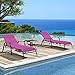KING DO WAY Lounge Chair Beach Towel Cover Microfiber Pool Lounge Chair Cover with Pockets Holidays Sunbathing Quick Drying Terry Towels 82.5’’x27.5’’ (Pink)