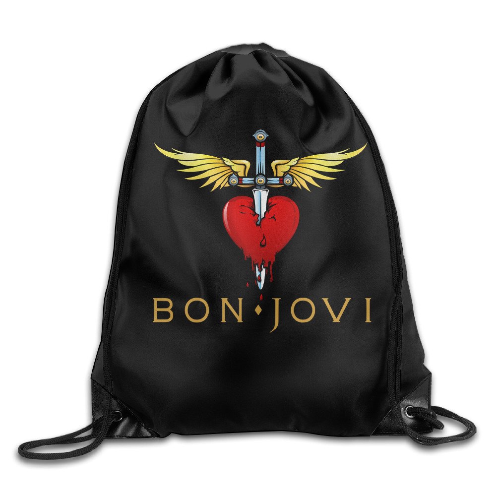 TEEMO Bon Jovi Logo Port Bag Drawstring Backpack