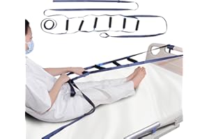 lefeke Bed Ladder Assist Strap with 6 Hand Grips,Portable Rope Beds Ladder Helper,Rope Ladder Pull Up Straps,Bed Ladder Strap